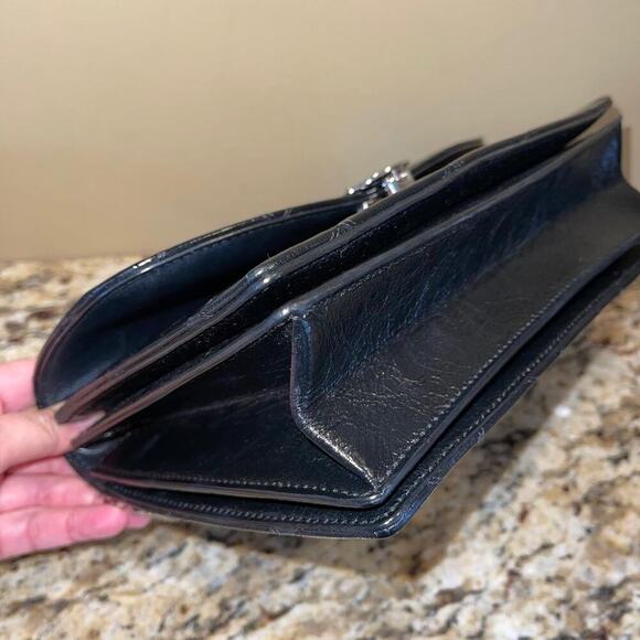 Marc Jacobs Quilted Big Trouble Black Patent Leather Bag Purse - Picture 7 of 14